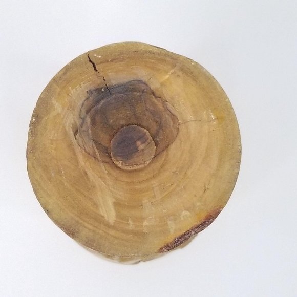 Vintage Hand Carved Wooden Vase Camel Palm Tree 3D - Picture 10 of 11